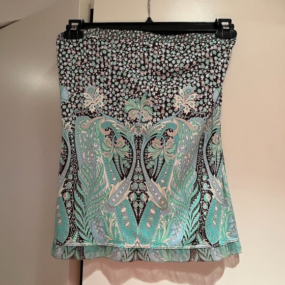 Vintage Eli Tahari Strapless Silk Top with matching Short Pancho - Picture 3 of 12